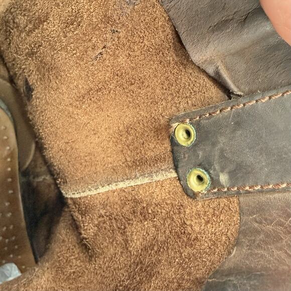 Sanita VTG Chocolate Brown Oiled Leather Mid-Calf Clog Boots Size 38 / 7-7.5 - Picture 13 of 16